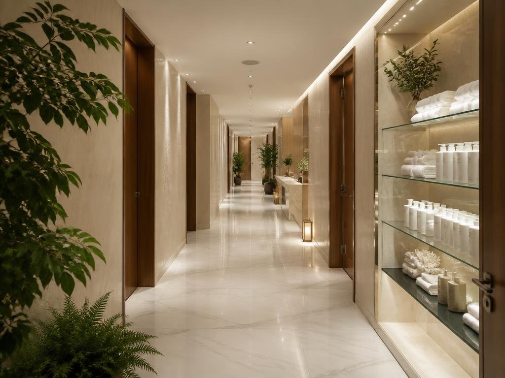 Luxury spa lounge interior